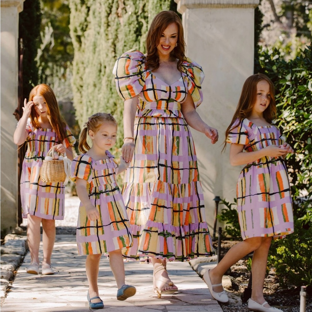 EASTER PERFECT Cleobella Mommy & Me Matching Dresses Lot Sz S, Girls 5 & 7